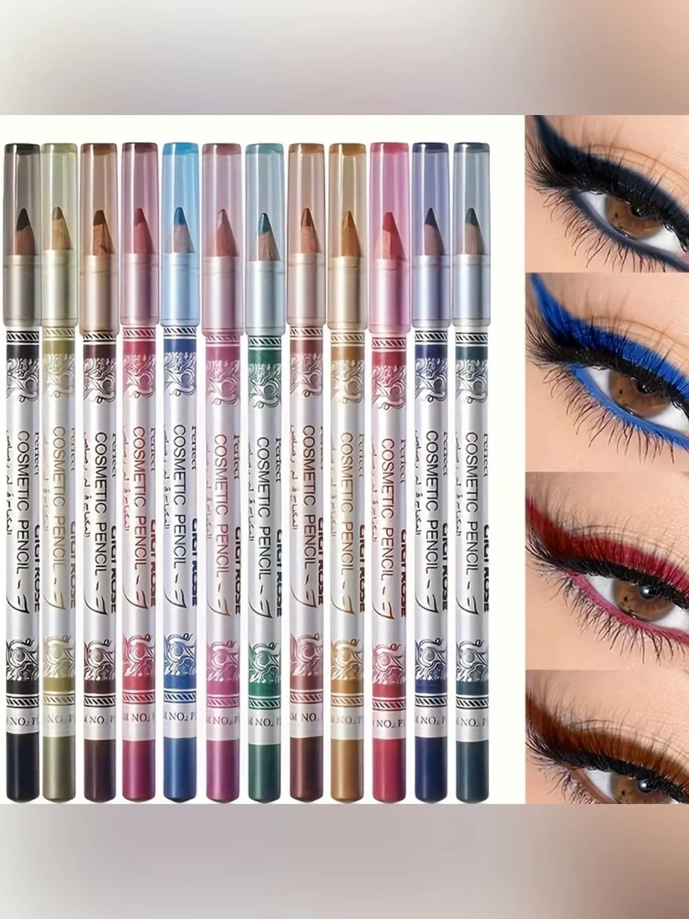 12 Colors Waterproof Eyeliner Pencil Set – Long Lasting Creamy Eye Liner Makeup